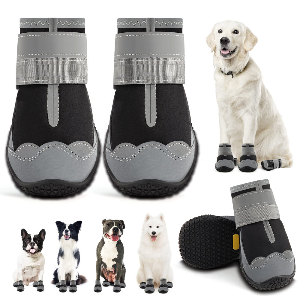JZXOIVA dog shoes size 5 on paw deliver cold-weather protection and secure fit.