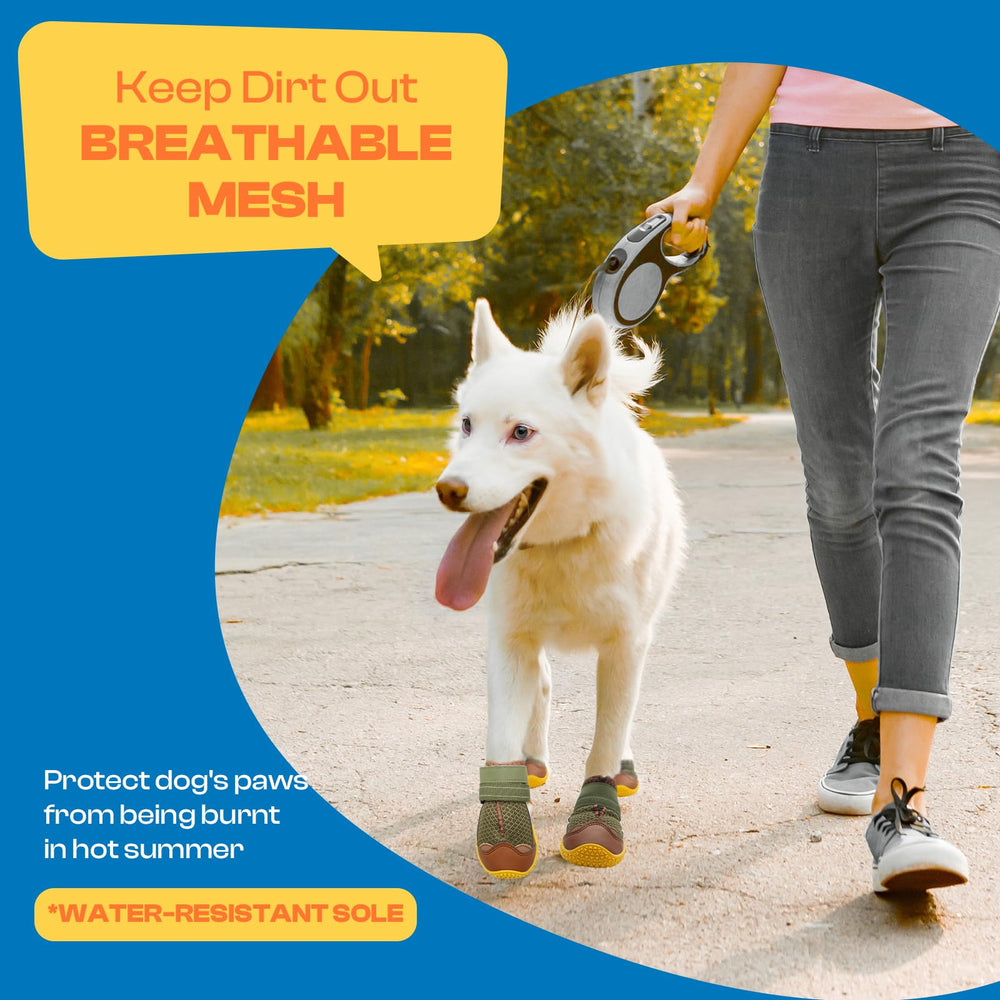 JZXOIVA dog boot close-up shows soft breathable material protecting paws