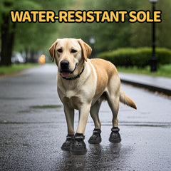JZXOIVA dog shoes in waterproof rubber material for rain or mud safety