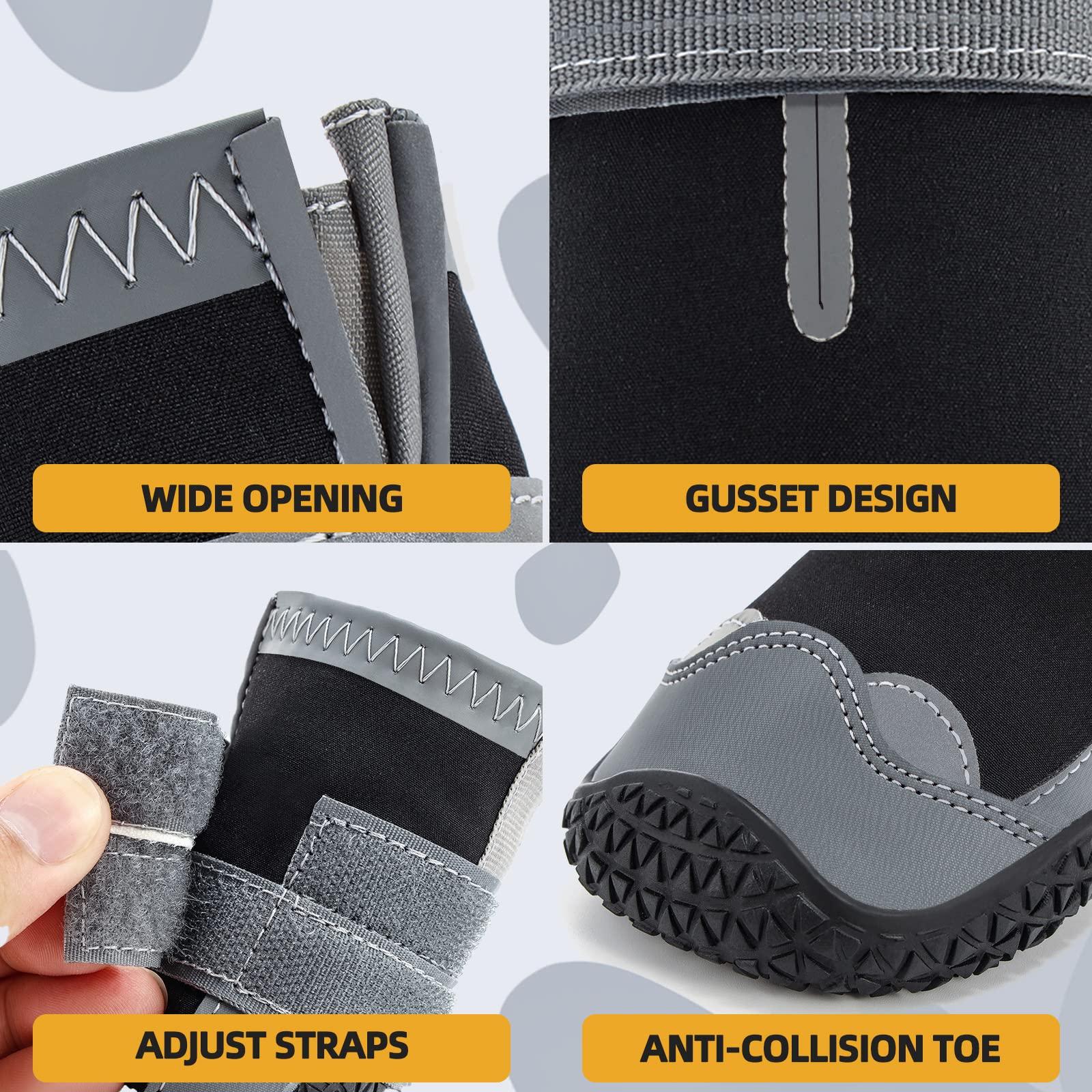 JZXOIVA dog shoes provide snow and winter protection for active dogs.