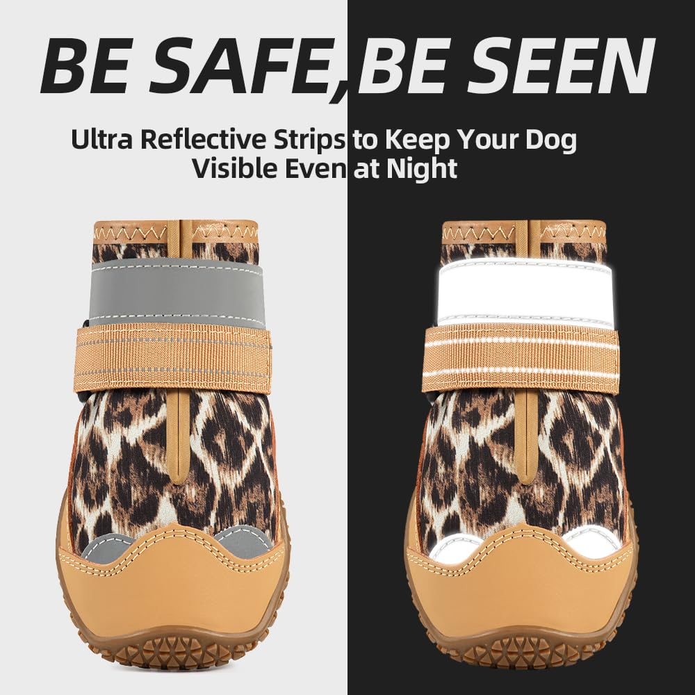 JZXOIVA paw-protecting boots suitable for muddy trails and winter hikes.