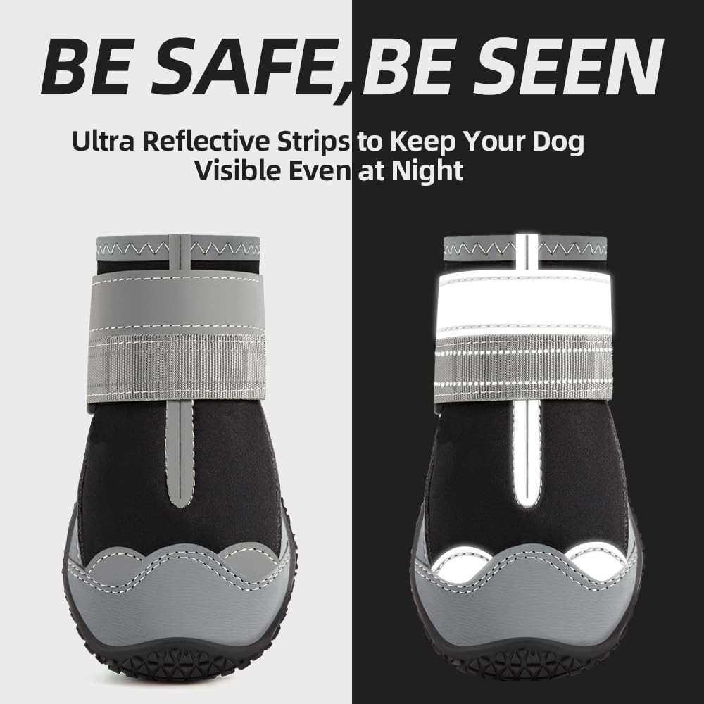 JZXOIVA size 5 boot demonstrates secure adjustable strap for large dogs.