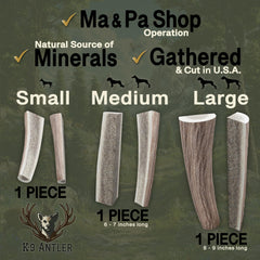 K-9 Antler Co all-natural single-ingredient chew supports pure chewing.