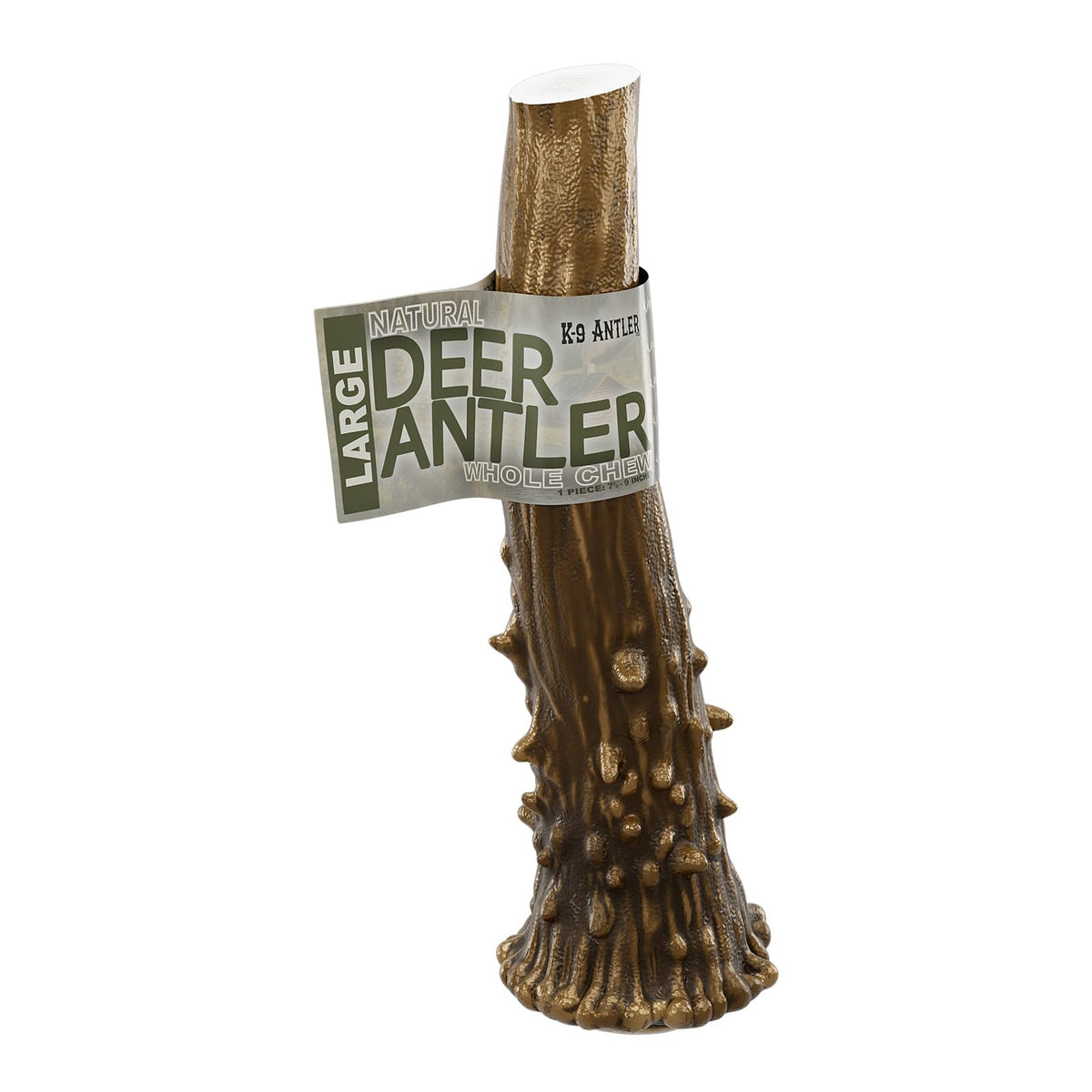 K-9 Antler Co deer antler large whole chew for durable chewing sessions.