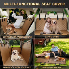 K KNODEL dog seat cover provides non-slip backing to keep the setup stable during travel.