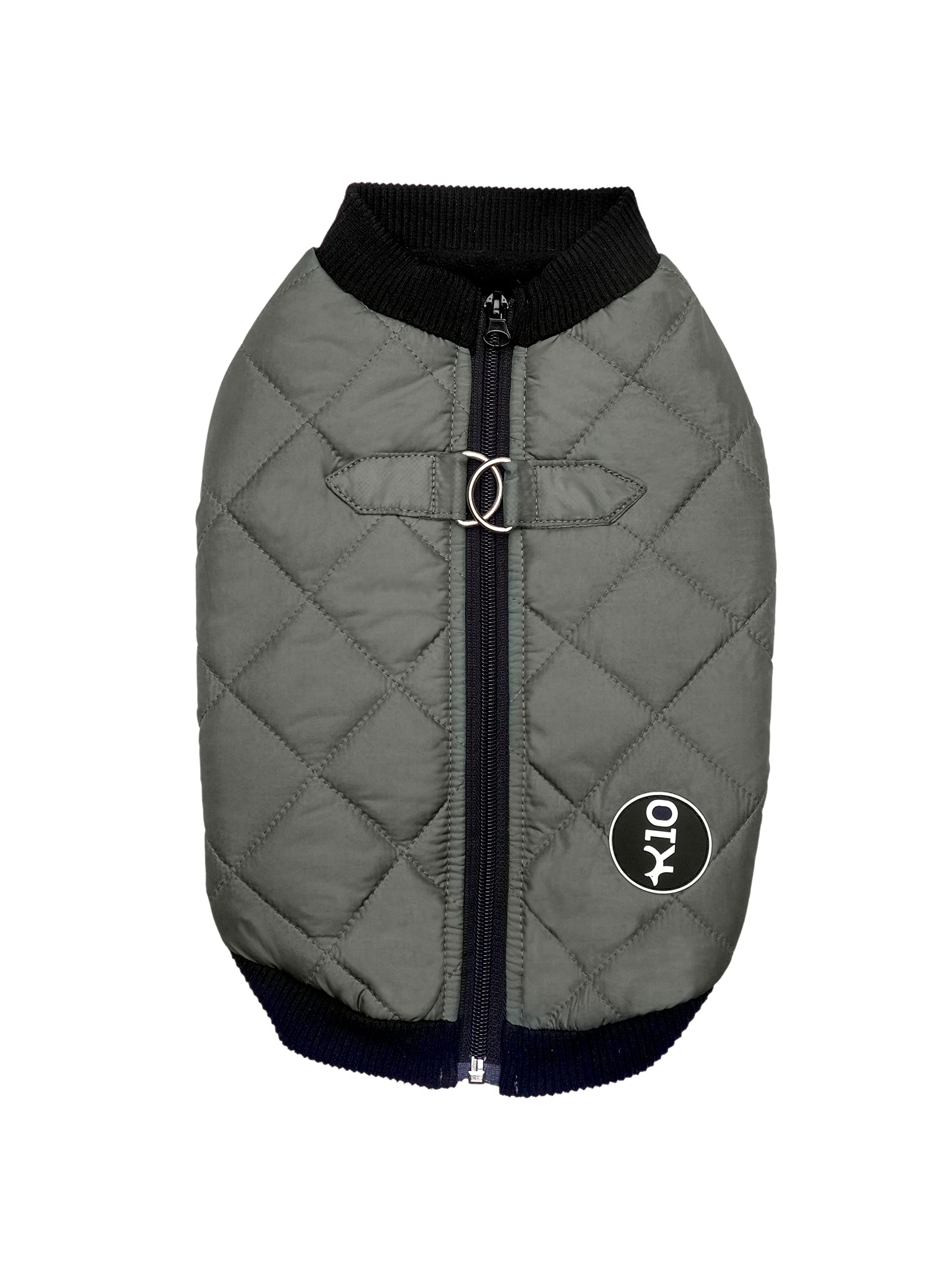 K10 Quiltee Coat soft polar fleece lining adds warmth on chilly walks.