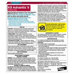 K9 Advantix II application on a small dog protects against fleas, ticks, and mosquitoes.