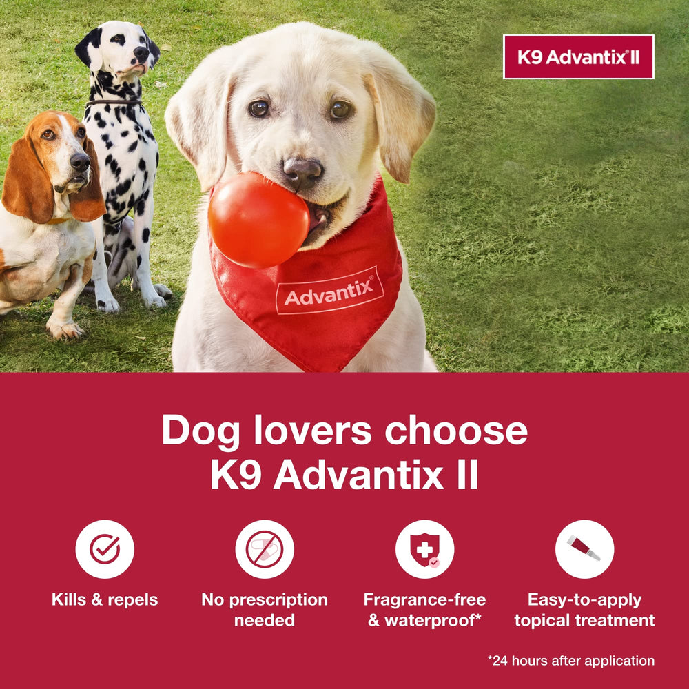K9 Advantix II fragrance-free formula ideal for sensitive dogs