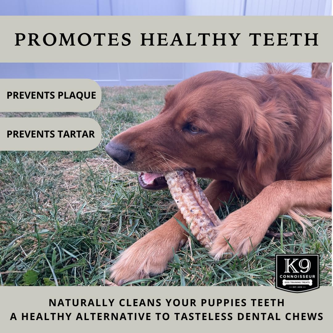 K9 Connoisseur beef-trachea ingredients image underscores a simple, clean chew option.
