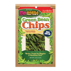 K9 Granola Factory tiras crujientes de judías verdes para perros, snack ligero con fibra.