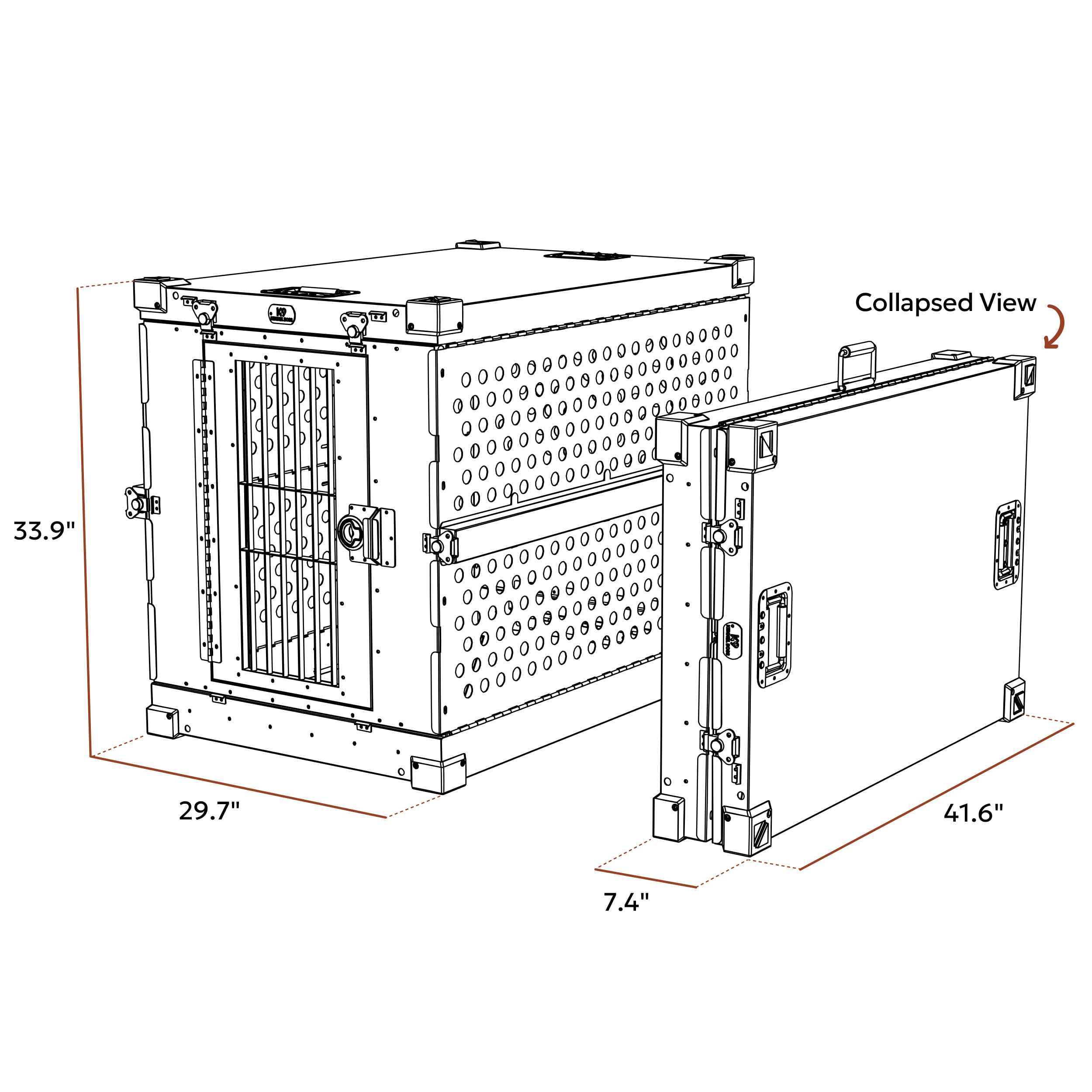 K9 Kennel Boss easy-clean surface in a practical home setting