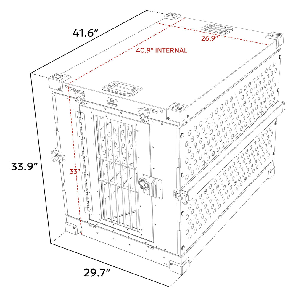 K9 Kennel Boss crate wide entrance aiding quick access