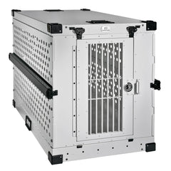 K9 Kennel Boss heavy-duty collapsible crate white large front view showing secure frame