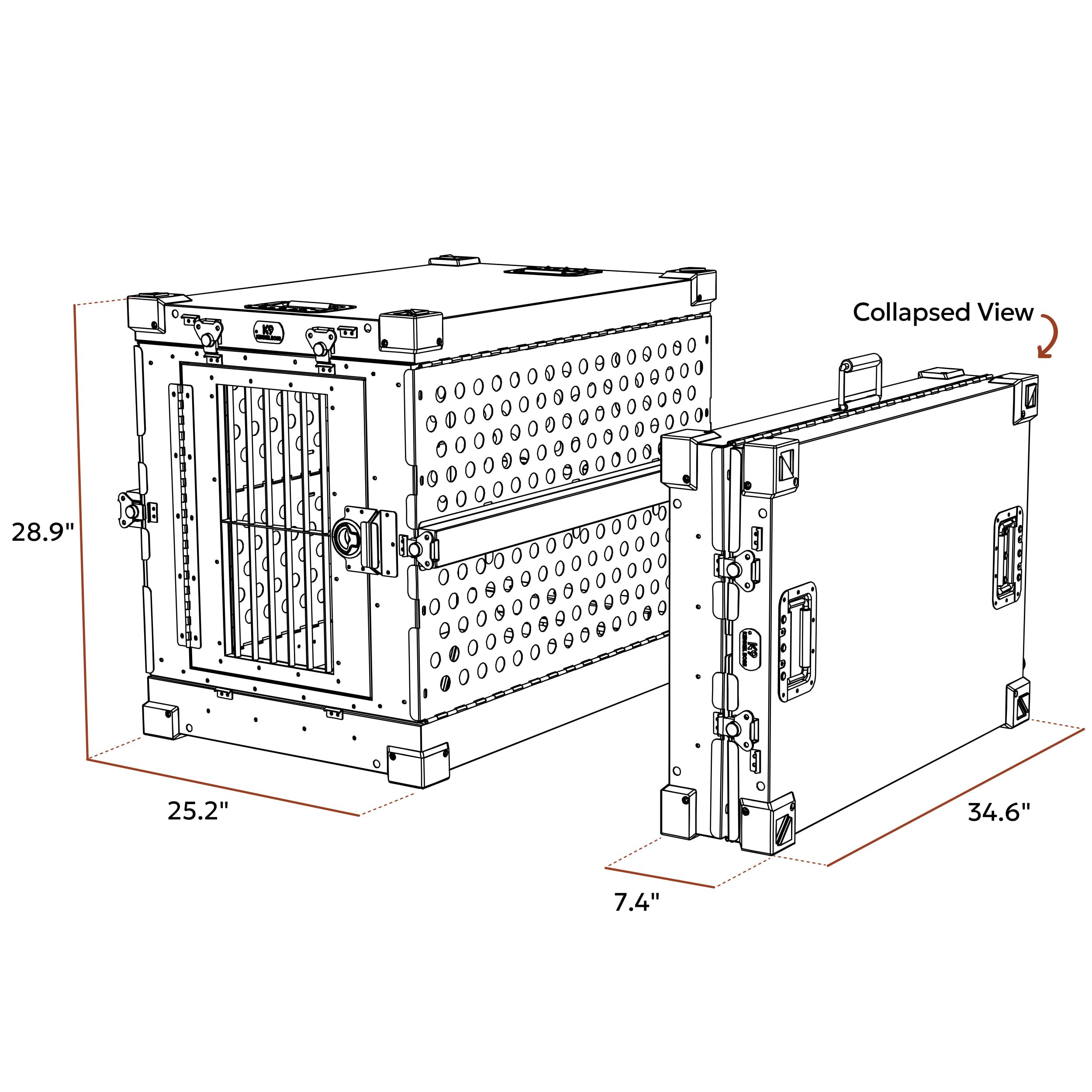 K9 Kennel Boss rescue-dog ready crate for field environments