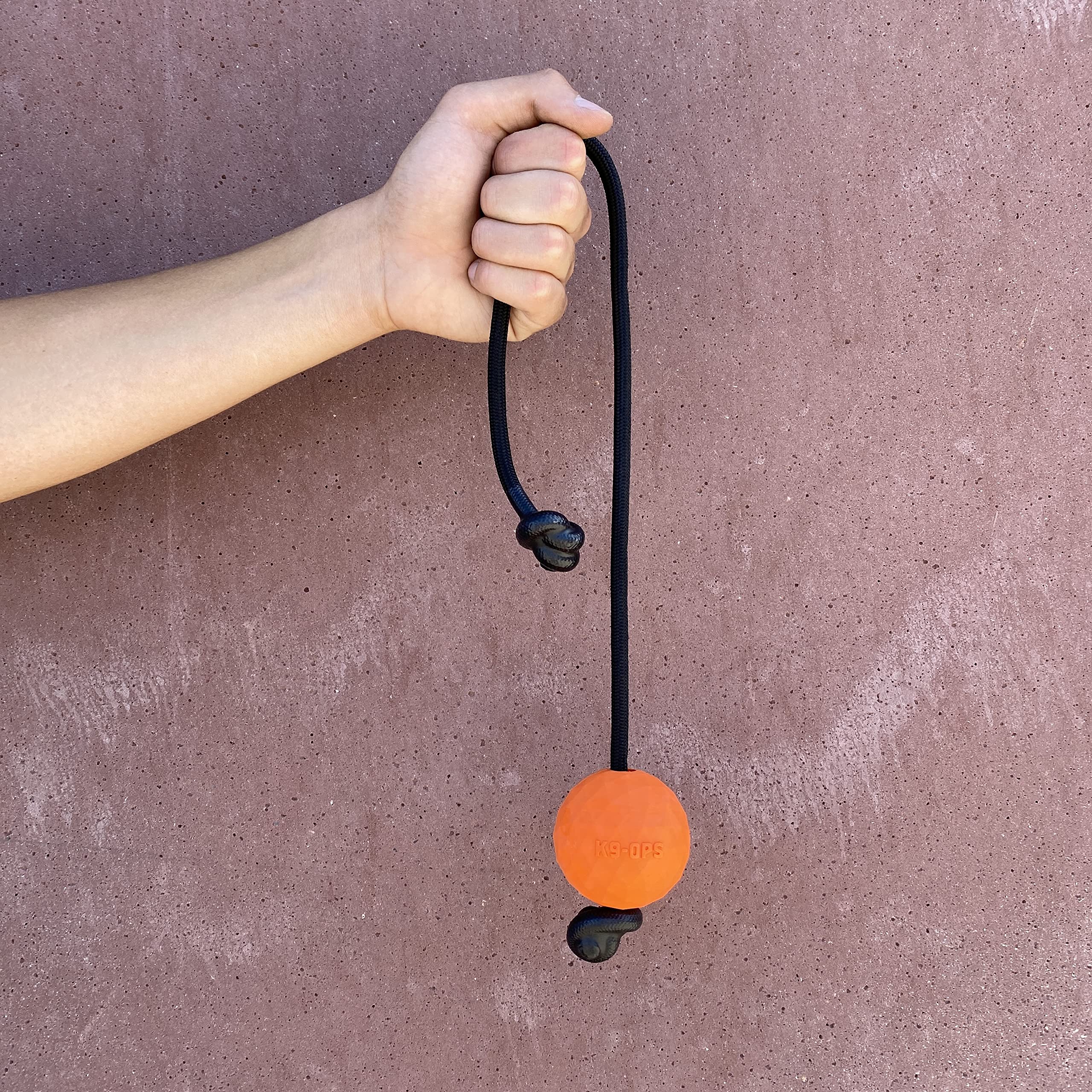 K9 Ops Moki ball-launcher compatible design for easy throwing.