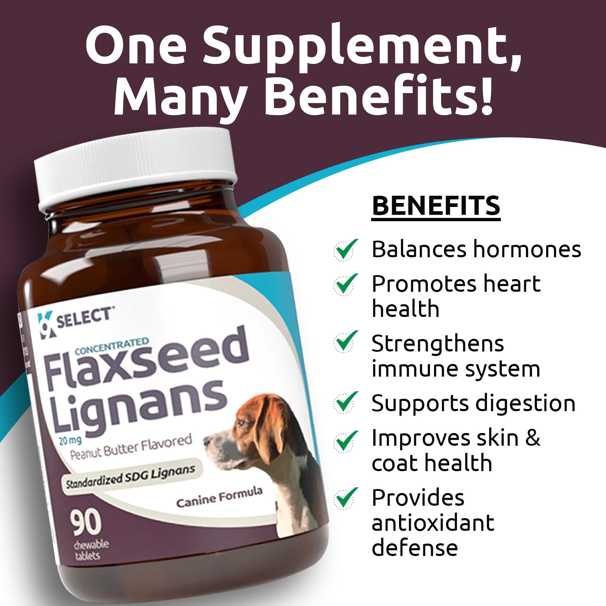 K9 Select tasty chewables as a convenient daily dose option.