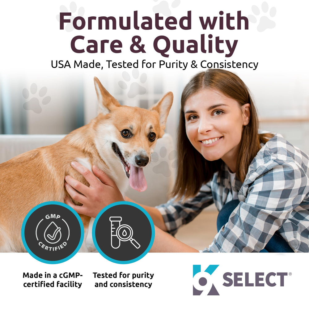 K9 Select fiber-free formula tablets for dogs with dietary sensitivities.