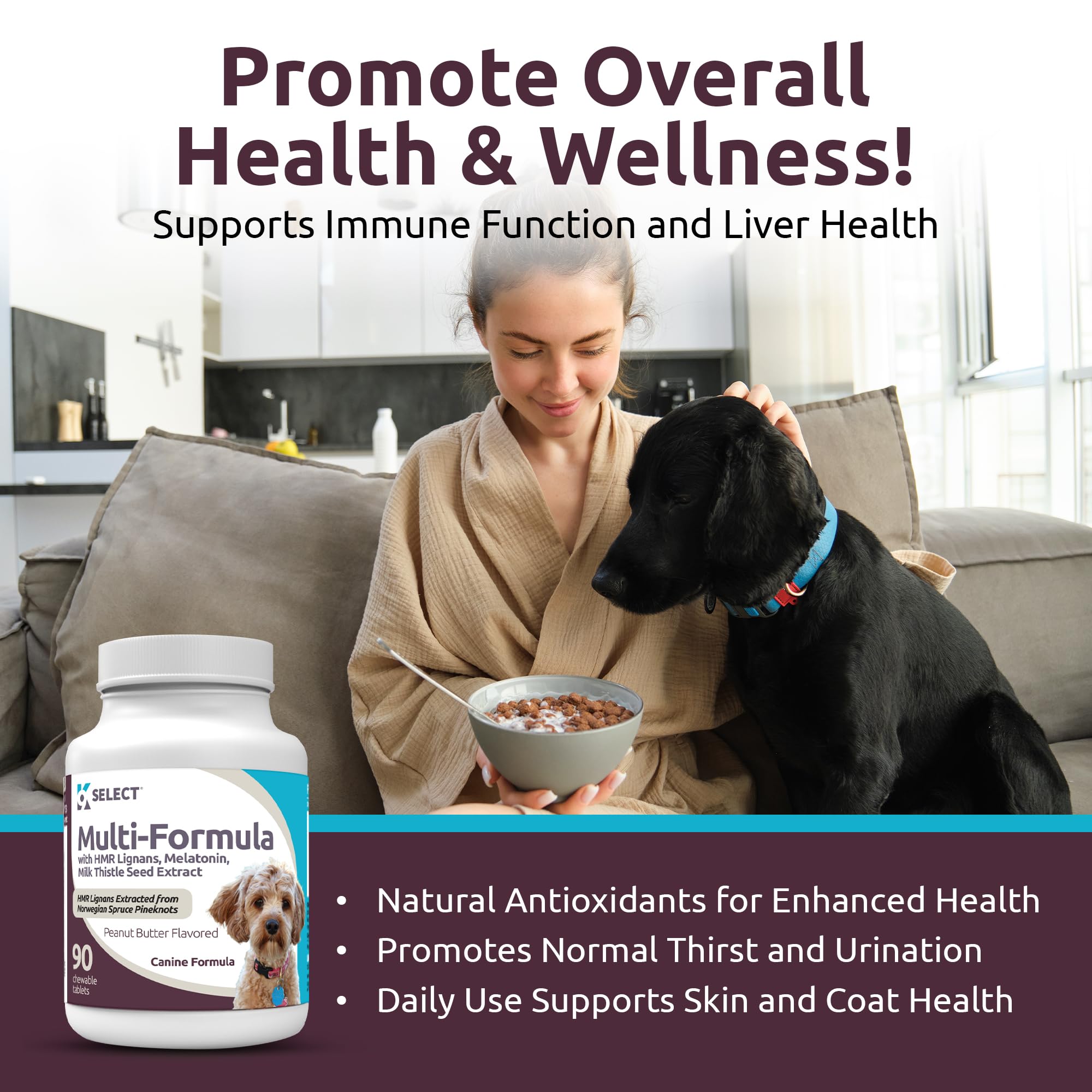 K9 Select heart-health dog vitamins highlight cardiovascular wellness potential.