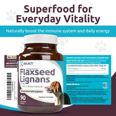 K9 Select immune-support lignans for dogs, natural antioxidant-related benefits.