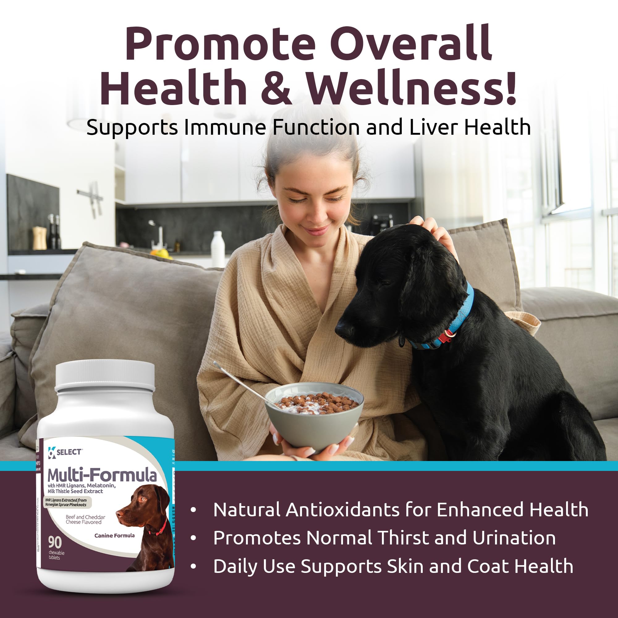 K9 Select lignans dog supplement emphasizes natural resilience and overall wellness