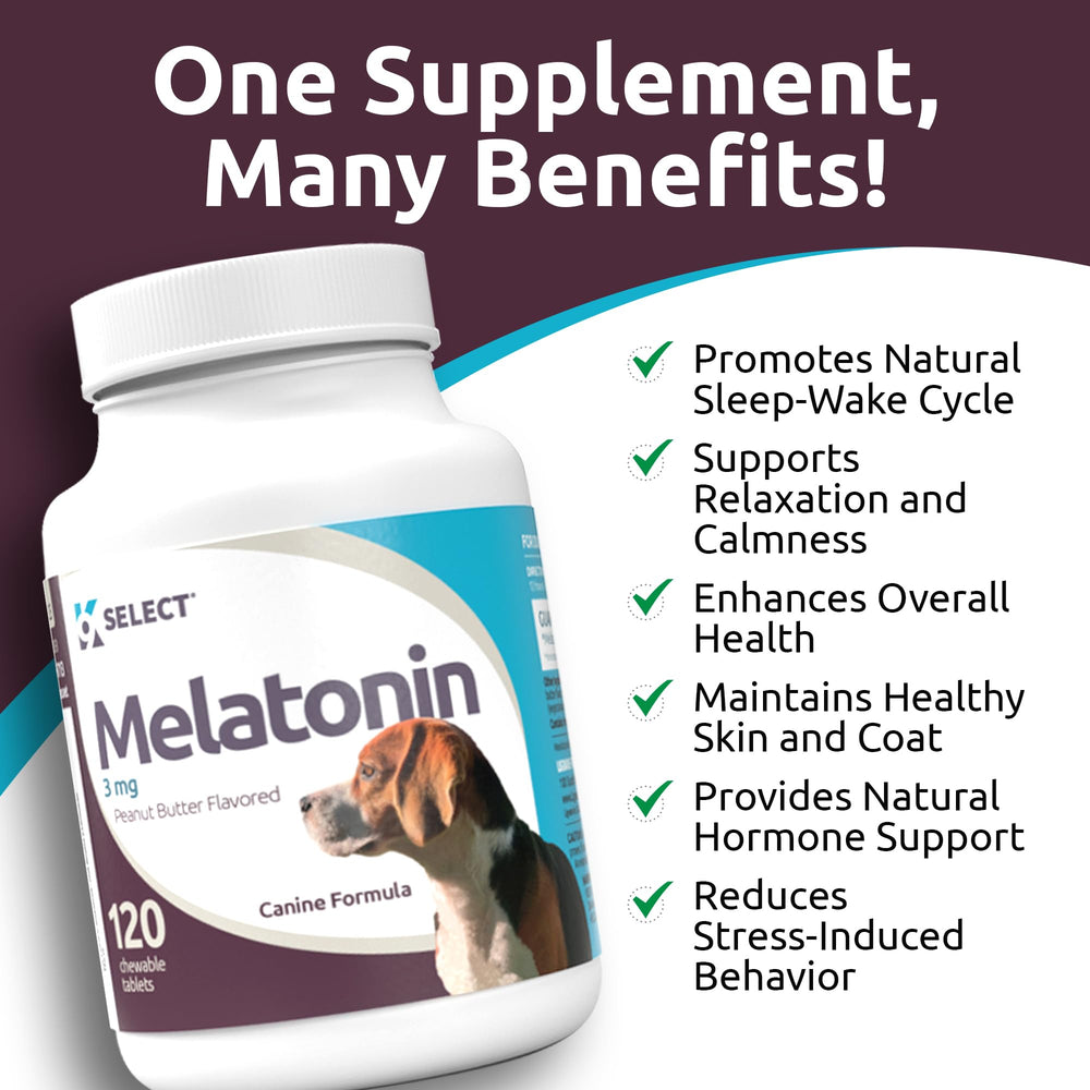 K9 Select melatonin chew dispensing scene for easy serving