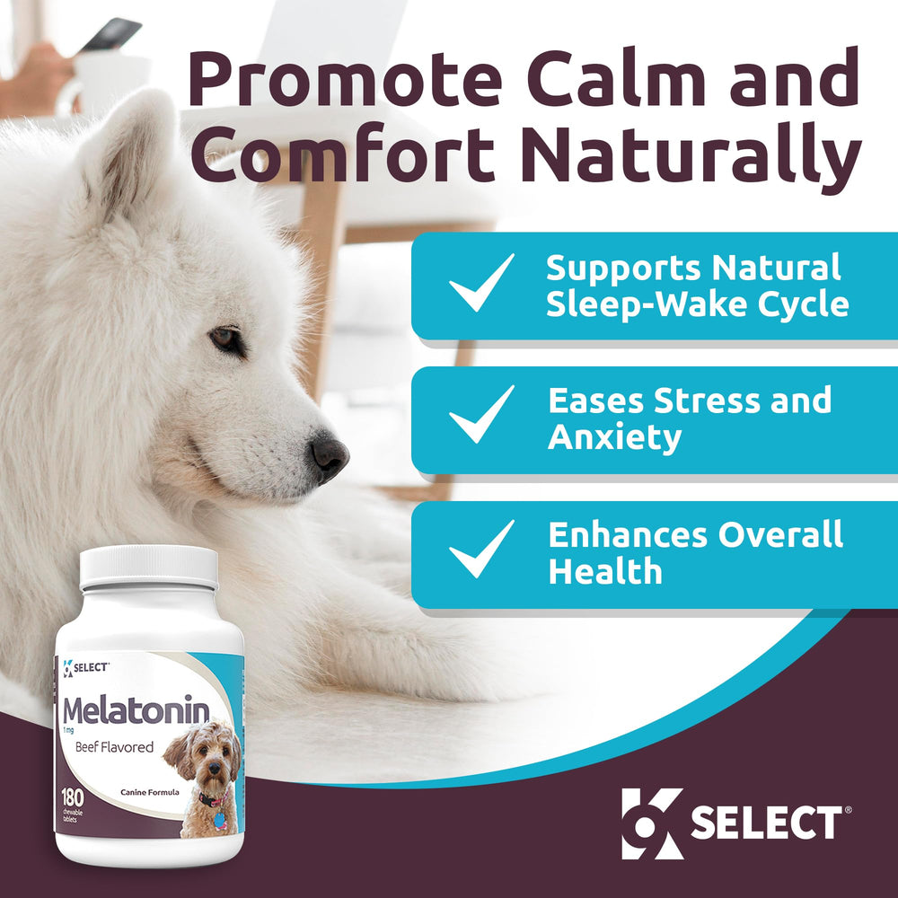 K9 Select Melatonin beef chews close-up showing tasty chew texture
