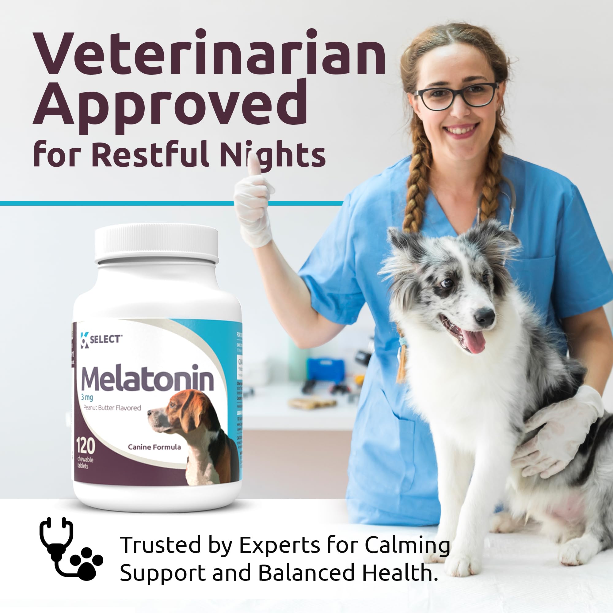 K9 Select melatonin pet care setup suggesting travel and stress relief
