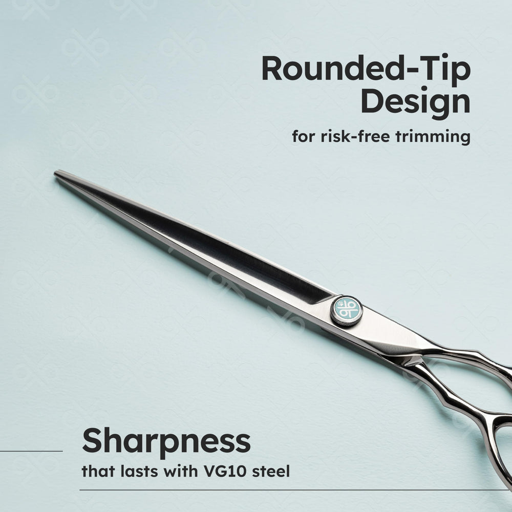 K9 SHEARS noise-reducing design helps keep pets calm during grooming.