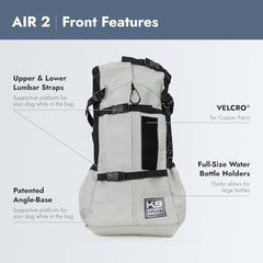 K9 Sport Sack Air 2 medium angle-base provides stable support for tail-friendly rides.