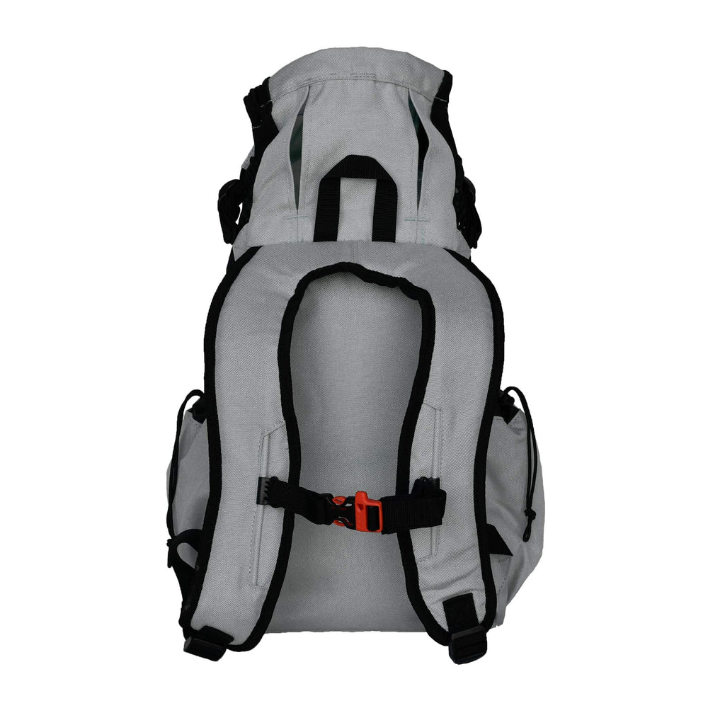 K9 Sport Sack Air 2 X-Small fur flap protecting dog’s coat from zipper snagging.