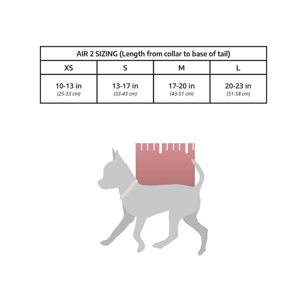 K9 Sport Sack Air 2 X-Small side and back cinch adjusting for a snug fit.