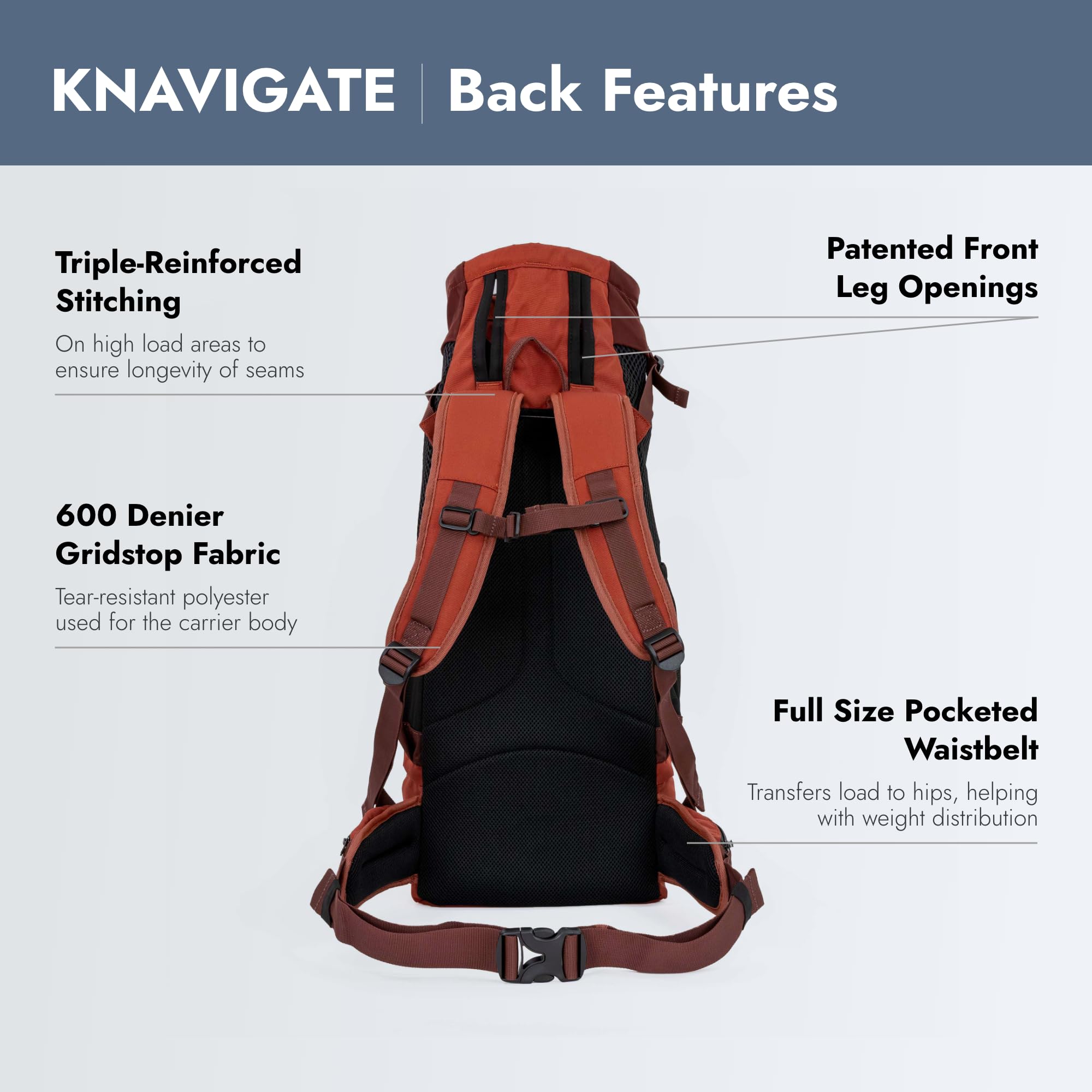 K9 Sport Sack Knavigate large dune padded hip belt enhances user comfort