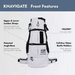 K9 Sport Sack Knavigate medium Lunar Rock back plate highlights support and adjustable fit.