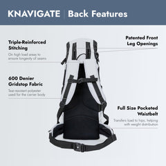 K9 Sport Sack Knavigate medium Lunar Rock hip belt and pockets support longer outings.
