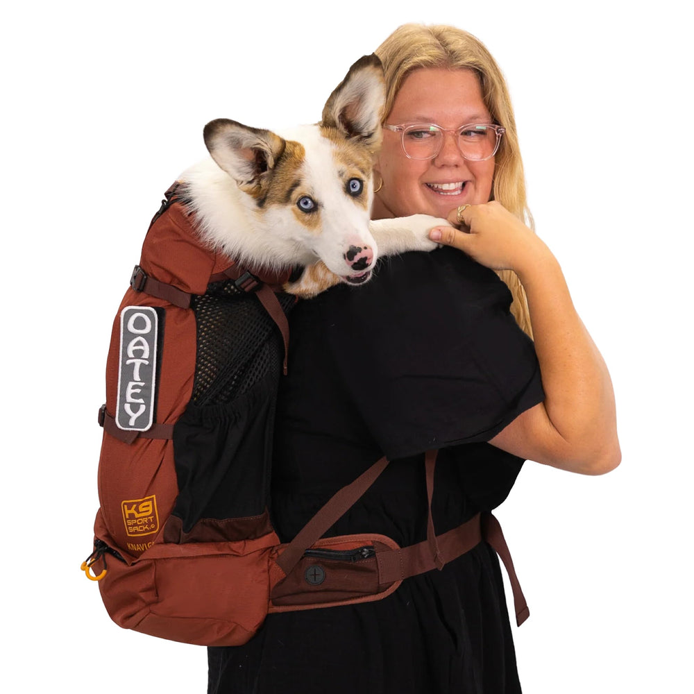 K9 Sport Sack Knavigate Small Dune front view showing internal frame support
