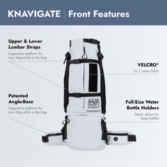 K9 Sport Sack Knavigate upper arm holes illustrate front-leg freedom