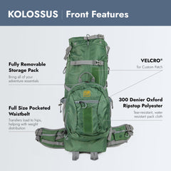 K9 Sport Sack Kolossus back panel ventilation enhances cooling during hikes