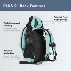 K9 Sport Sack Plus 2 dog-in-carrier usage photo shows secure ride for during outings.