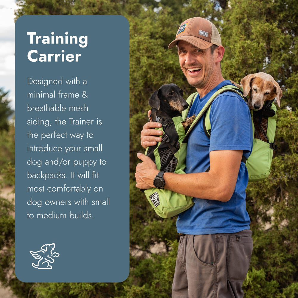 K9 Sport Sack Trainer large dog inside the carrier ready for a brief walk