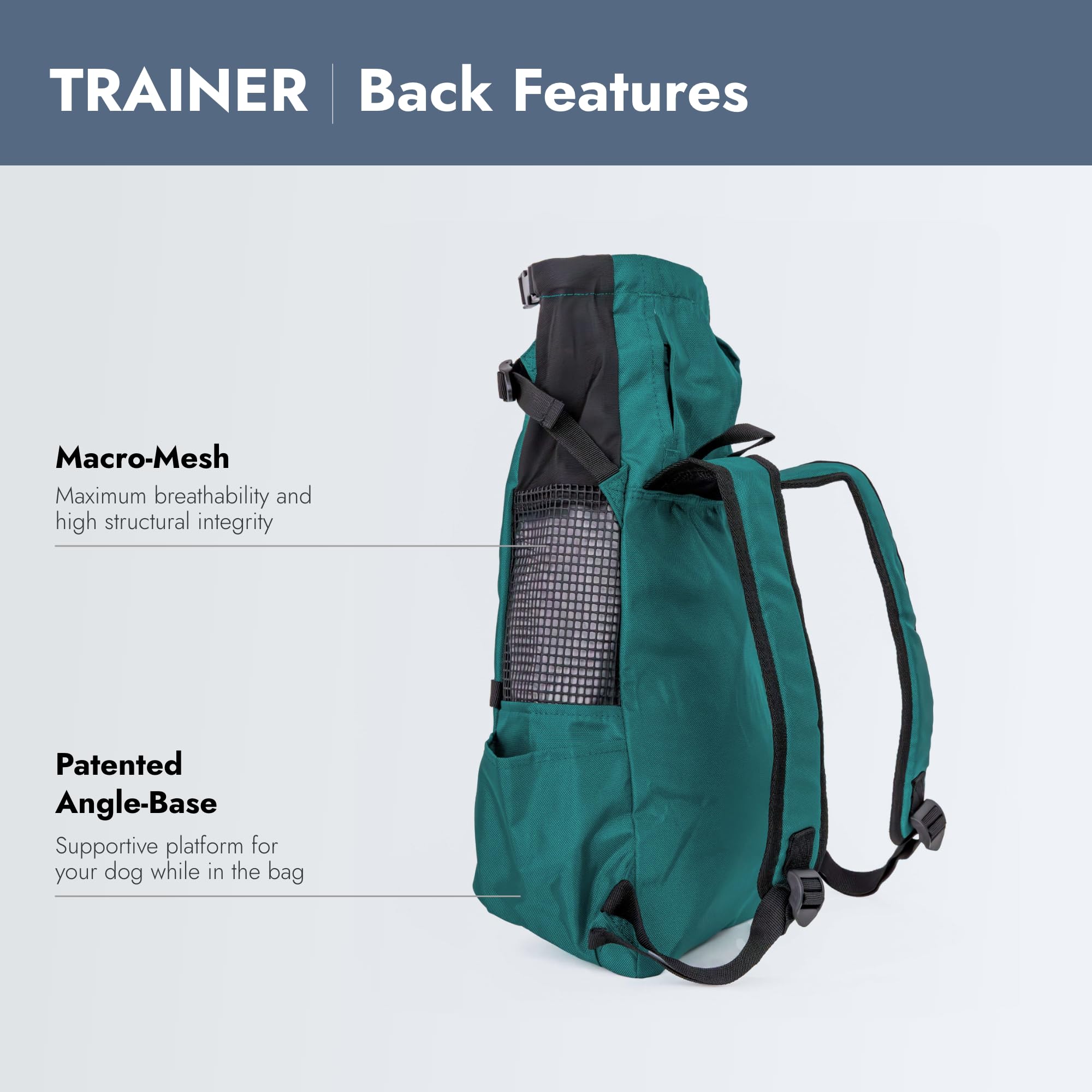 K9 Sport Sack Trainer Harbor Blue compact-design emphasizes quick on/off for short outings.