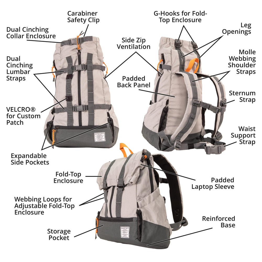 K9 Sport Sack Urban 3 angled-base provides stable support during movement.