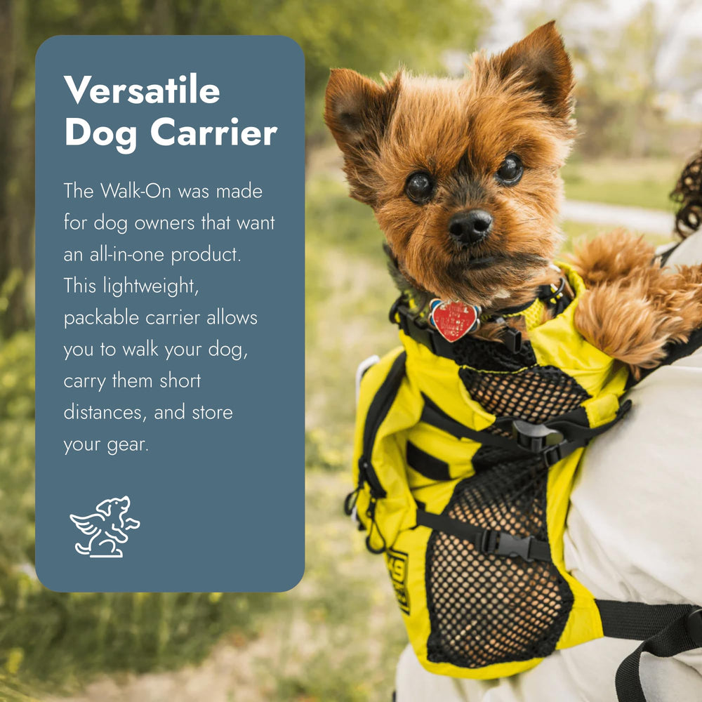 K9 Sport Sack Walk-On harness and storage setup for on-the-go essentials.