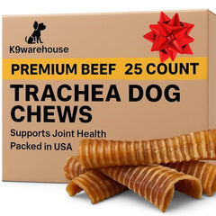 K9warehouse trachea dog chews packaging usa shows bulk 25-count for regular rewards