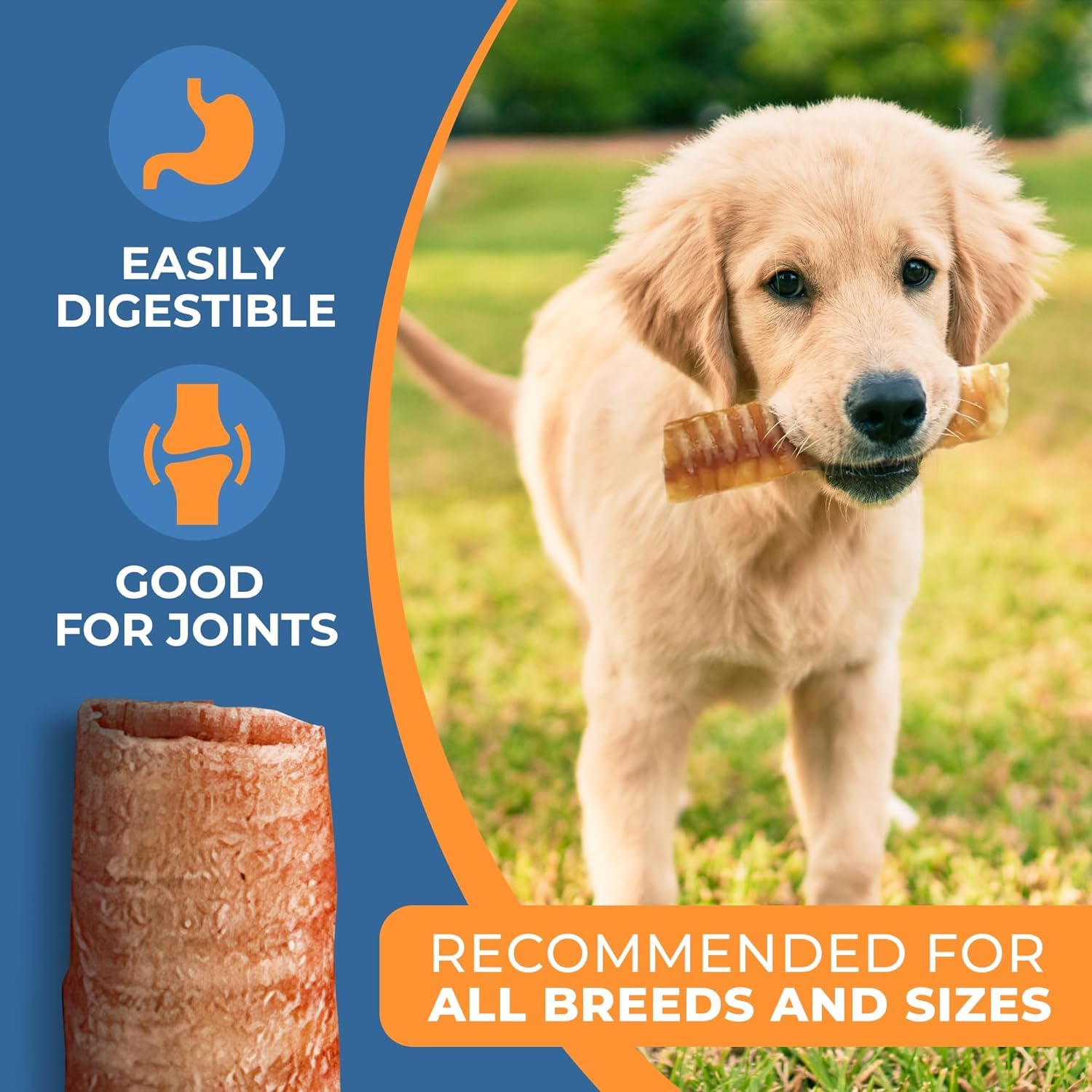 K9warehouse trachea dog chews USA-made 25-count pack ideal for regular rewards