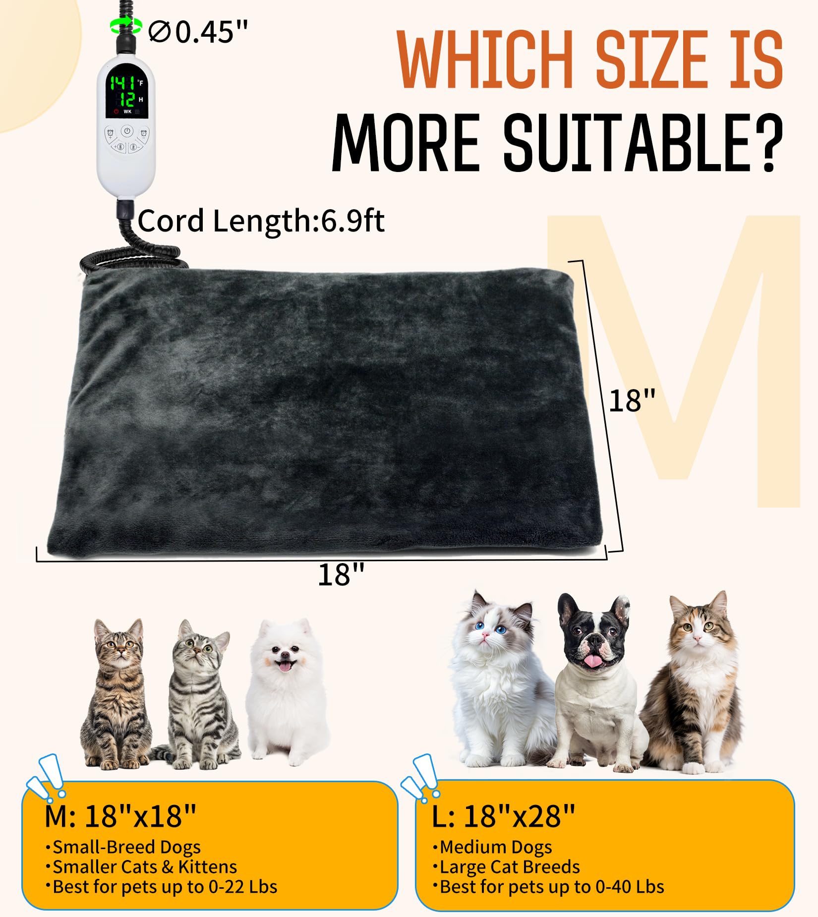 Kabaripet heated cat bed machine-washable cover makes cleanup quick and simple
