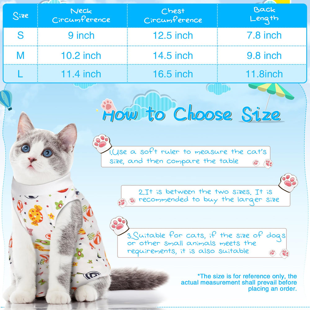 Kacctyen cat recovery suit front view demonstrates easy wear and fit