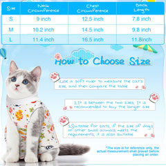 Kacctyen cat recovery suit front view demonstrates easy wear and fit