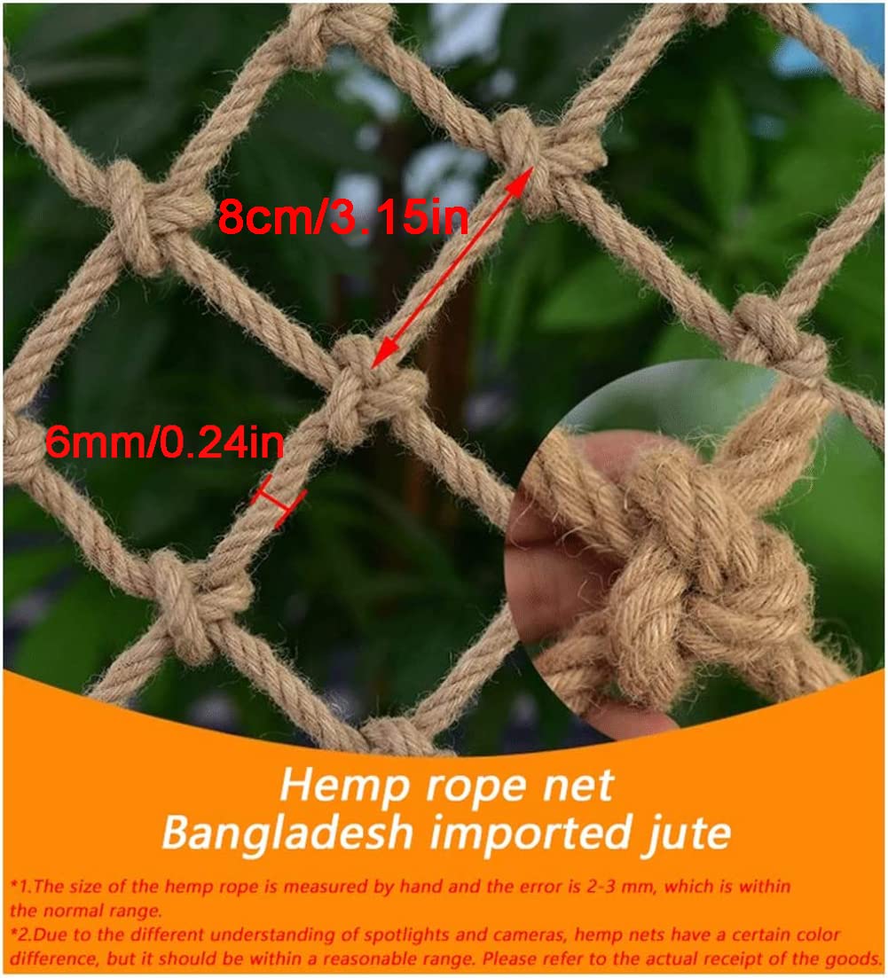 KACQIHTU hemp rope net bright-color-weave enhances room decor and play.