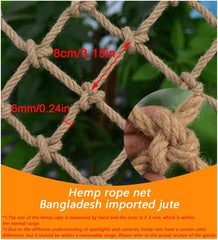 KACQIHTU hemp rope net bright-color-weave enhances room decor and play.