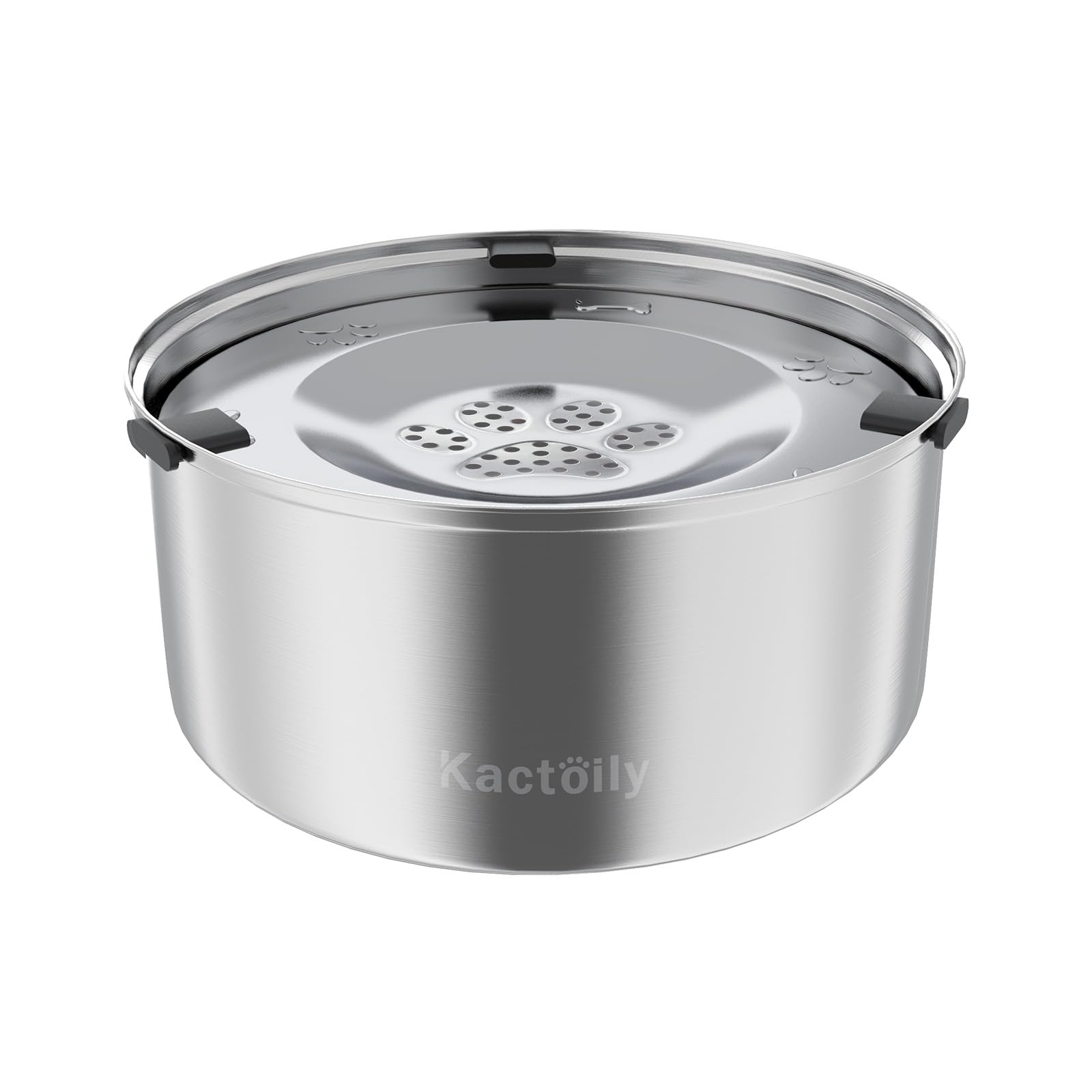 Kactoily large-capacity dog water bowl, side view, great for multi-pet households.